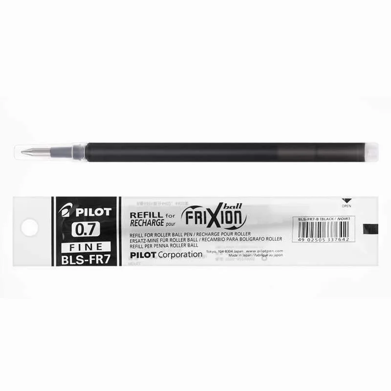 Imagem -02 - Piloto Frixion Erasable Press Refill Bls-fr7 0.7 mm Lfbk23f Bullet Tip Original Bonito Papelaria 10 Pcs por Lote