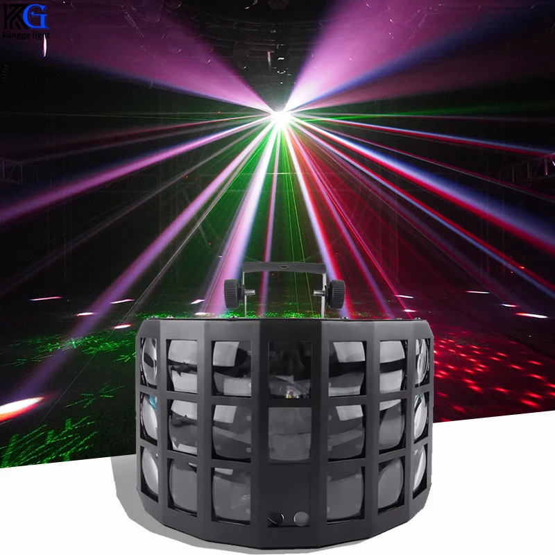 

Three Layer LED Butterfly Light RGB Beam Laser Pattern Light Led DJ Stage Butterfly Laser Light Laser Projector For Wedding Club