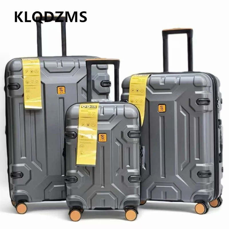 KLQDZMS Suitcase Wheeled Travel Bag Large Capacity Trolley Case Women's Boarding Box ABS + PC Password Box Rolling Luggage