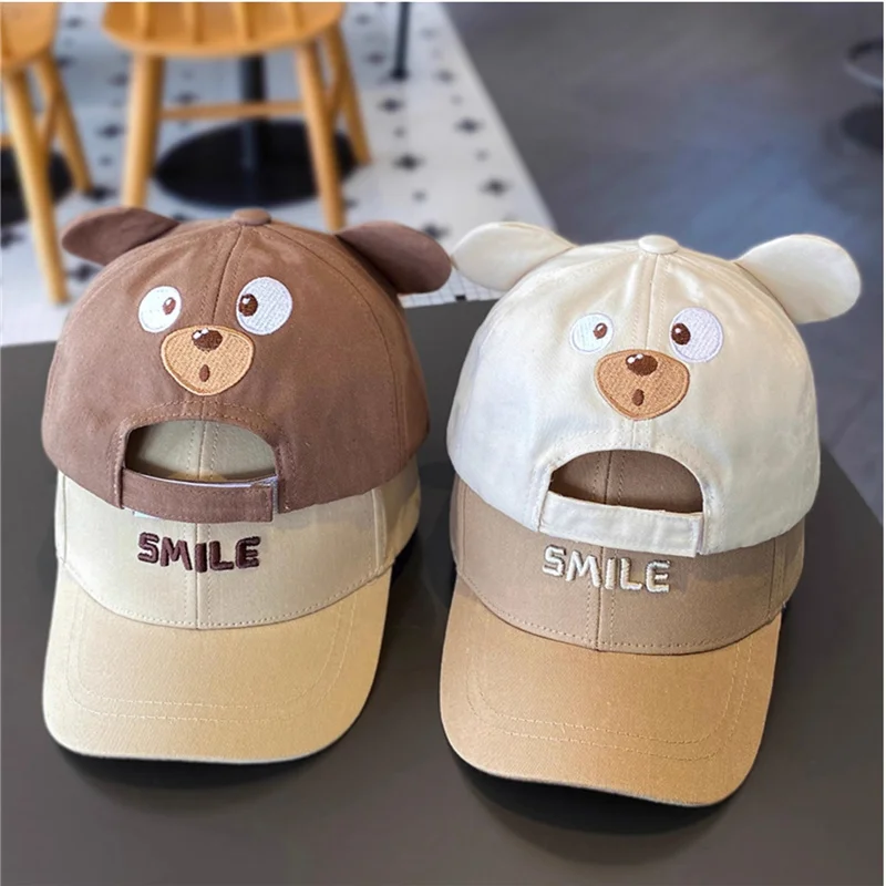 Luxury Little Letter Bear Children Baseball Cap Girls Boy Hats Kid Summer Outdoors Sunscreen Hats Fashion Child Gifts