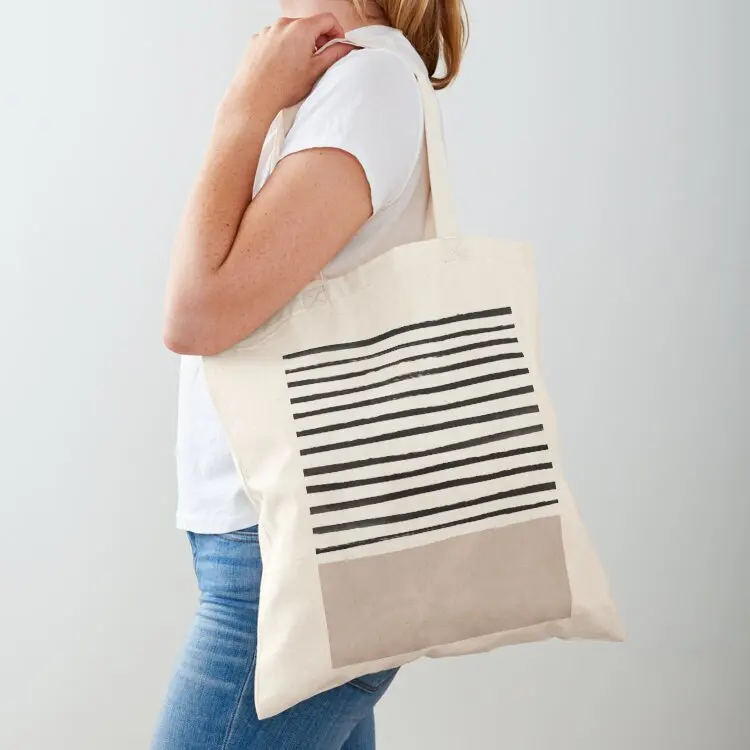 

Latte & Stripes Tote Bag shopper bag women canvas canvas bags Women's beach bags Women's shopper bag