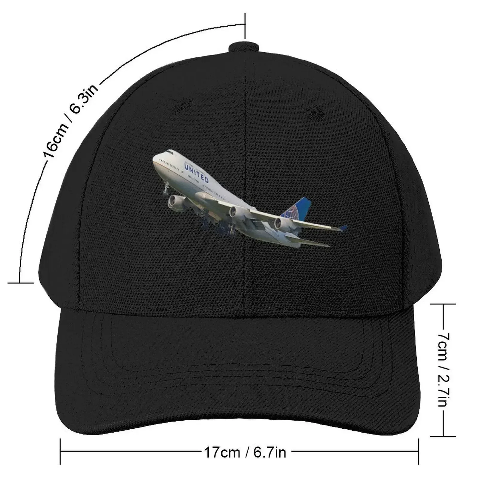 United Airlines 747 Baseball Cap Fishing cap Snap Back Hat beach hat Man Women's