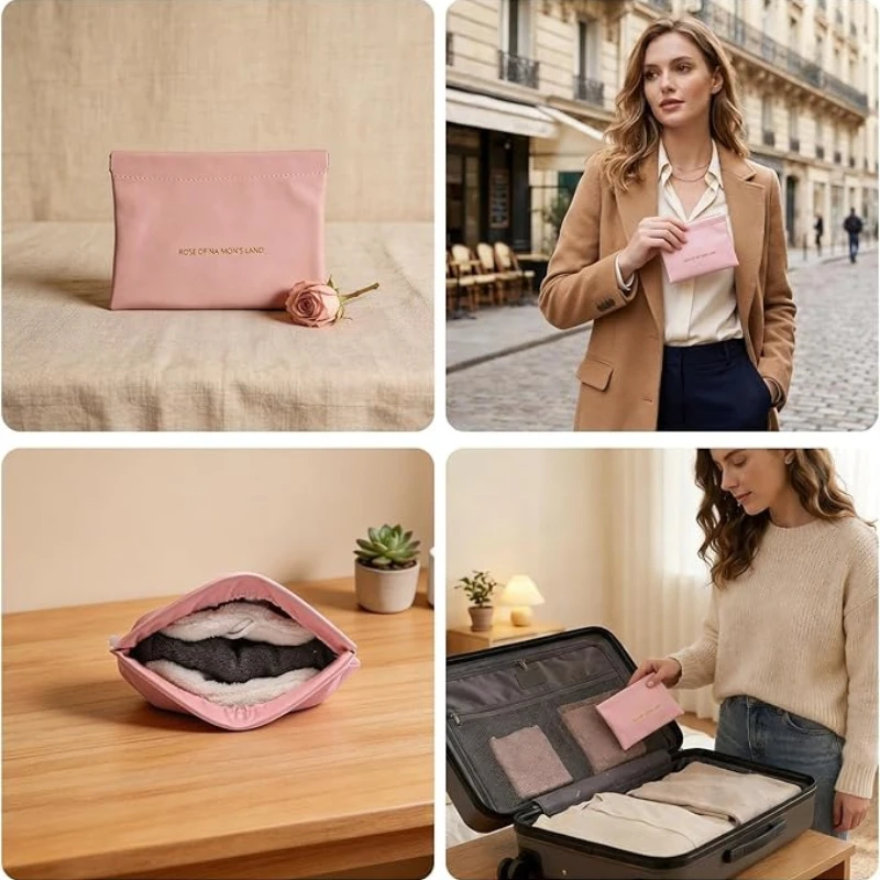 1pcs A Pair of Shrapnel Storage Bags Automatically Close the Storage Bag Girl Gift Coin Purse Cosmetic Bag Portable Travel Bag