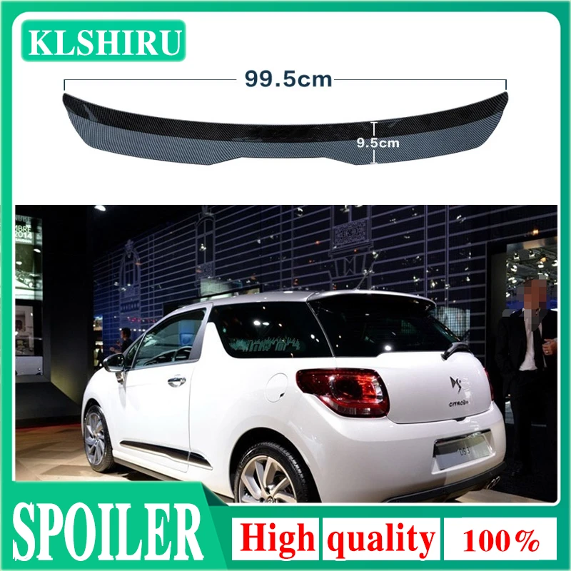 For tenho citroen DS3 hatchback 2016 2017 2018 2019 2020 high quality ABS material glossy black car rear wing