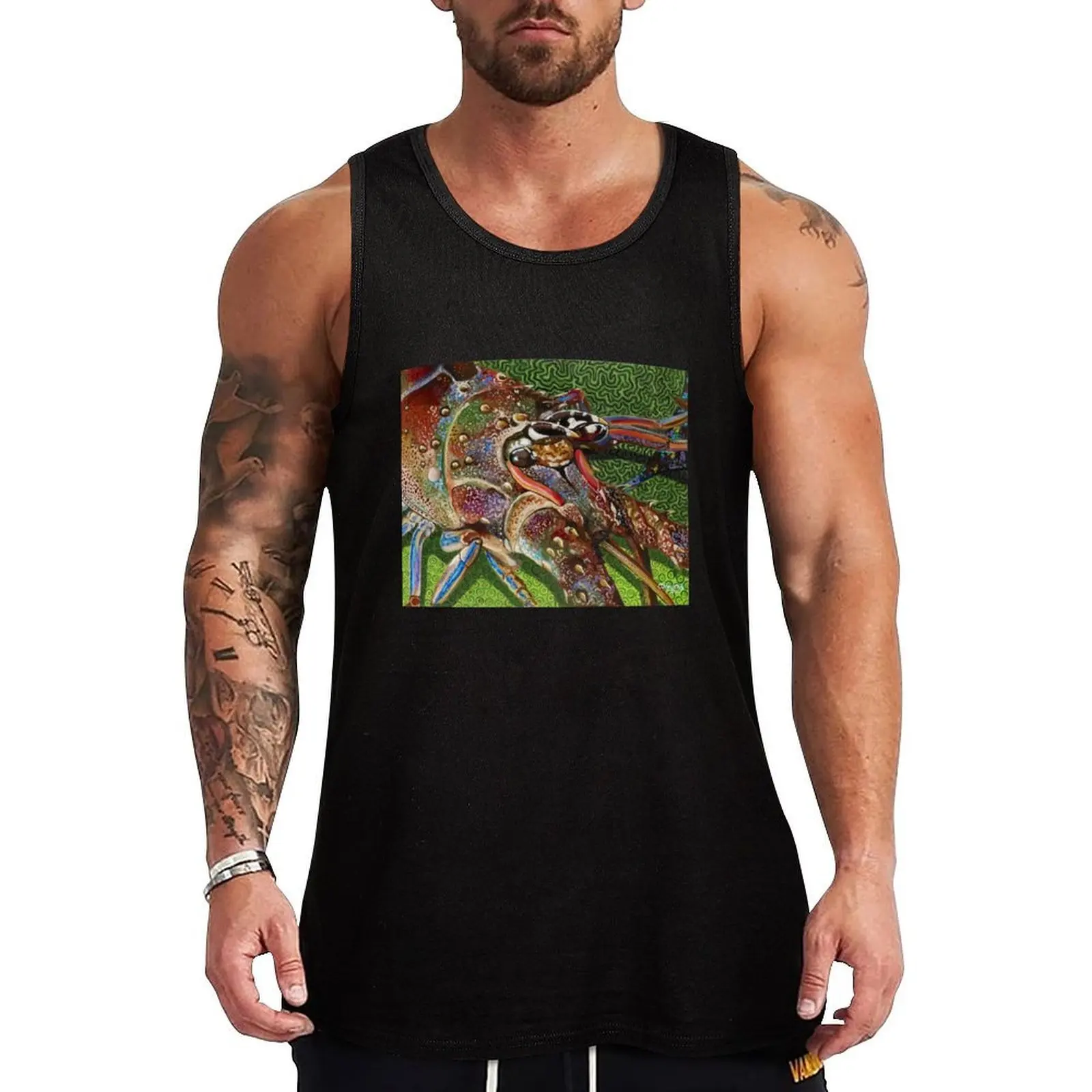 

Lobster Head Tank Top Novelty Print Tank Top Casual Graphic Sleeveless Tee