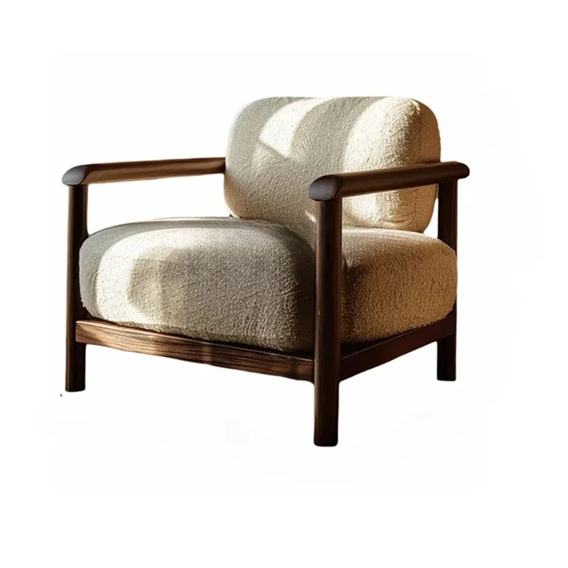 العتيقة نمط الخشب الصلب مقعد واحد أريكة كرسي غرفة المعيشة الترفيه الاستقبال أريكة كرسي غرفة نوم شرفة الترفيه #1