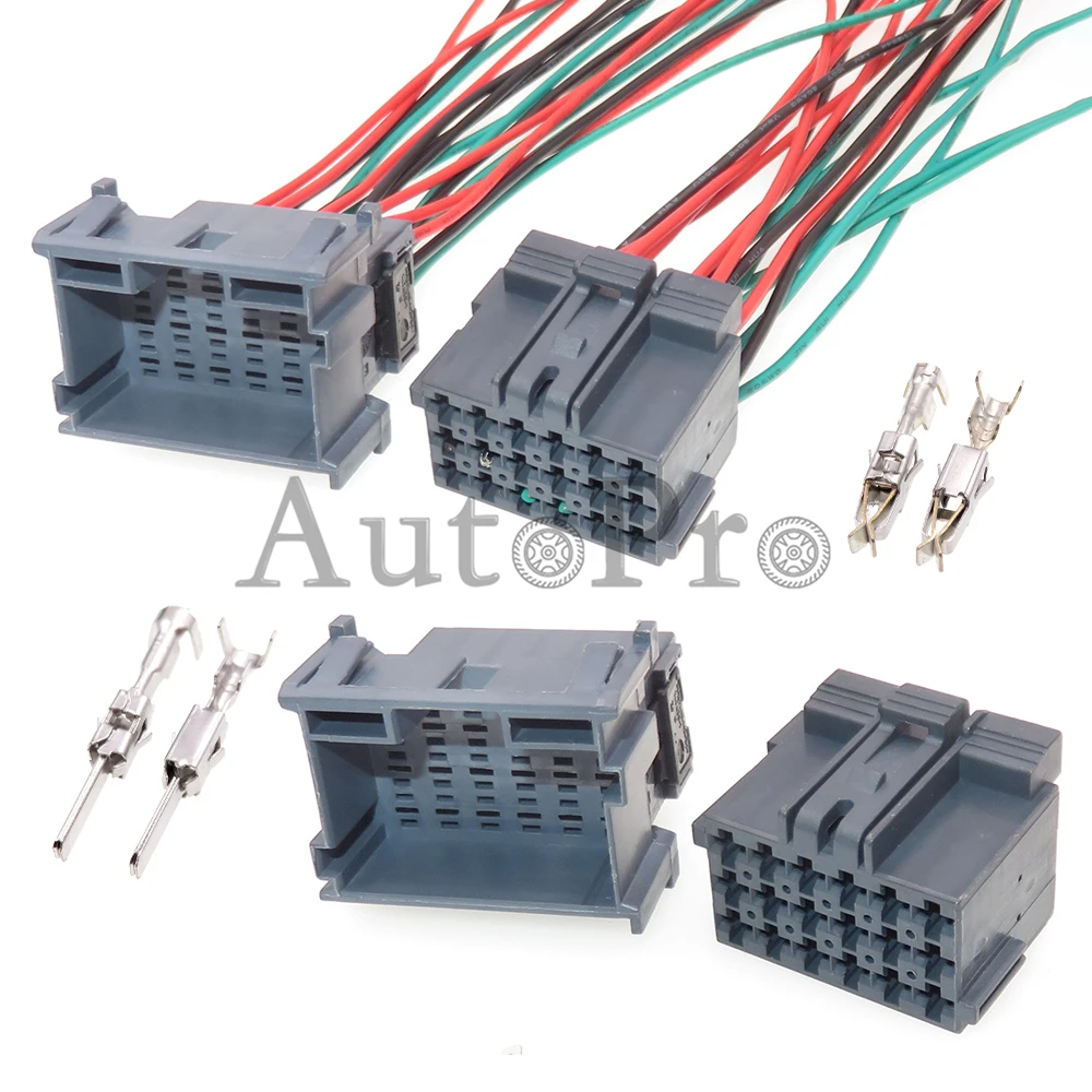 

1 Set 18 Hole 1-967624-1 1-967629-1 Auto AC Assembly Unsealed Socket With Terminal Automotive Plug Car Electrical Connector