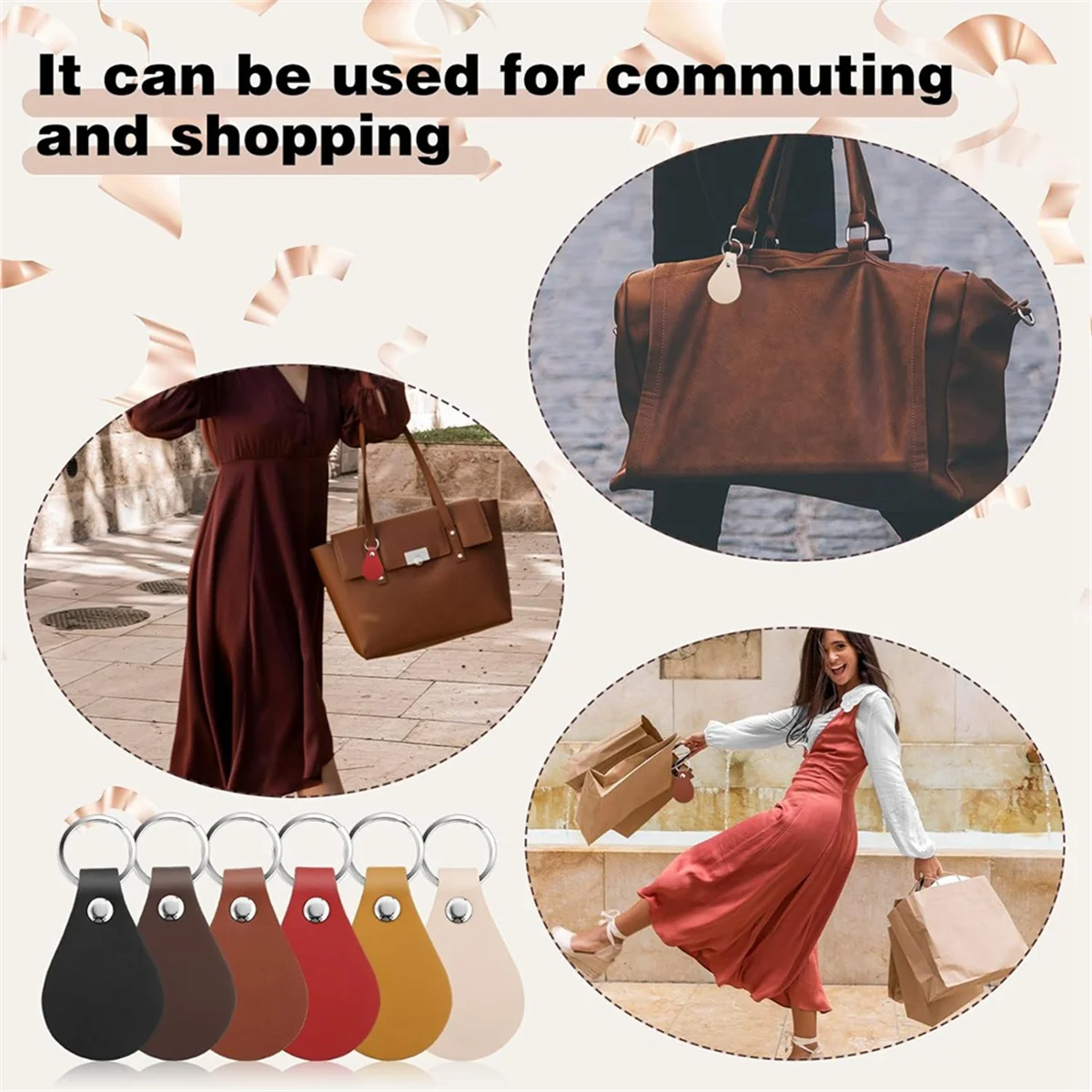 ABLK 30 ชิ้นพวงกุญแจหนัง PU หนัง Key Fobs พร้อม Rivets และพวงกุญแจแหวนระเหิดพวงกุญแจช่องว่าง