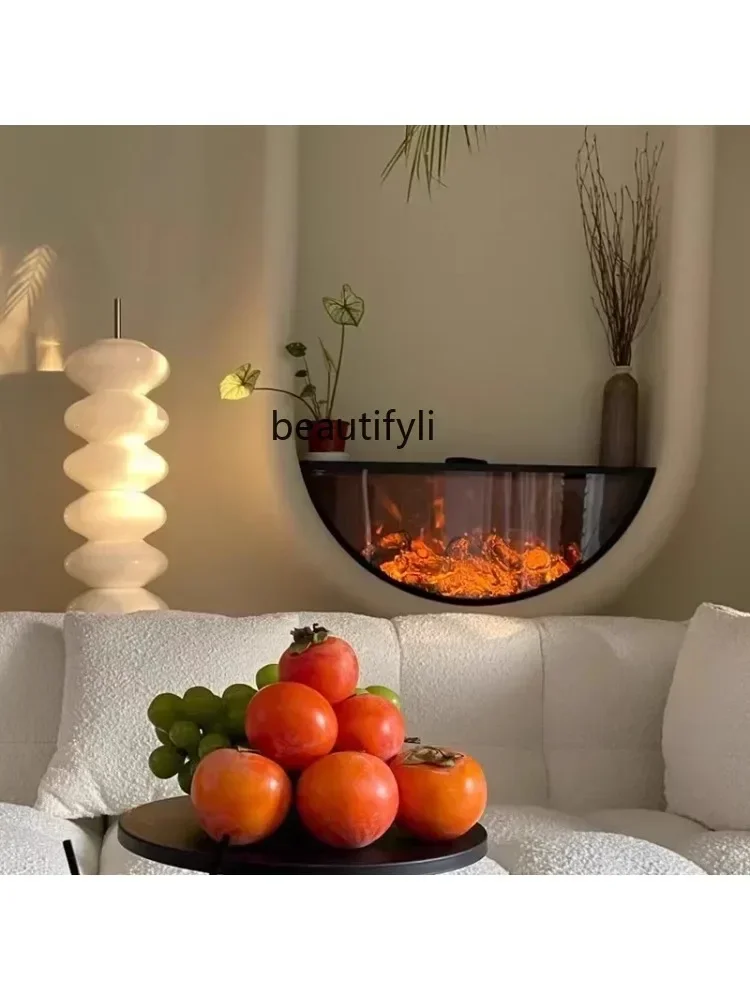 Customized simulated fire fireplace core U-shaped French electronic fire light living room home decoration furniture