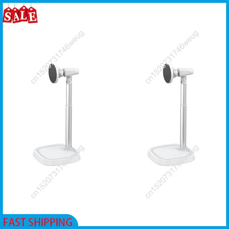 

Flash Deal-2X кронштейн из алюминиевого сплава для настольного прямой трансляции конференций, мобильного телефона, магнитный всасывающий кронштейн, серебристый