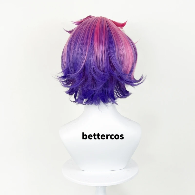 Kayn Cosplay Wig Game LOL Heartsteel Shieda Kayn Short Heat Resistant Synthetic Hair Party Wigs + Wig Cap view 6