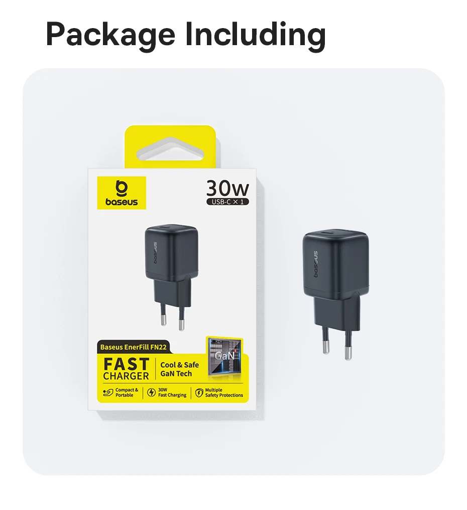 Baseus 45W GaN Ladegerät für iPhone 17 16 15 14 13 Pro Max USB-C Ladegerät mit Unterstützung für PD QC PPS Schnellladung für Laptops – Detail 23