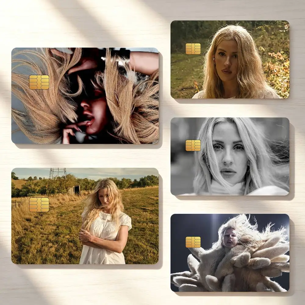 Singer E-Ellie G-Goulding We Know Too Much Credit Card Skin Stickers For Bank Bus Metro Cards Waterproof Anti-Scratch Gift 4PCS