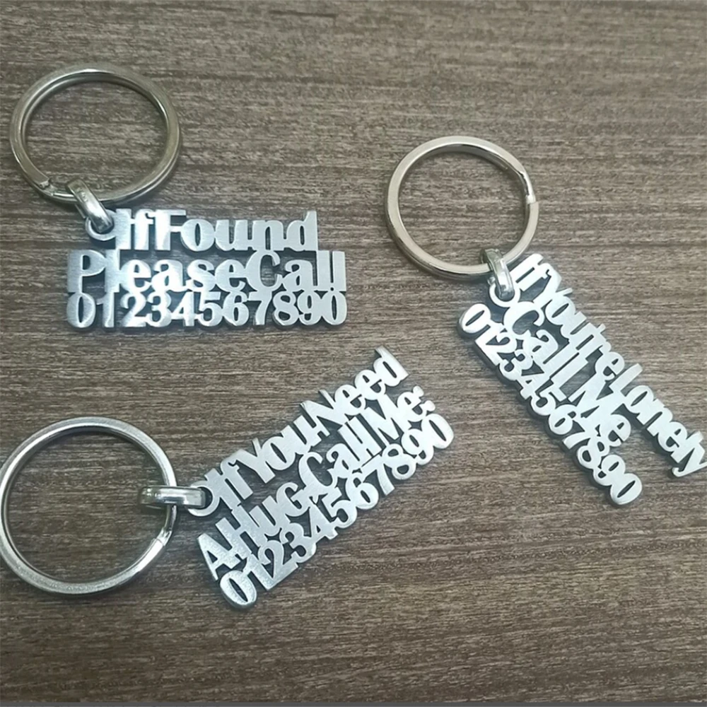 Personalized Stainless Steel Customized Keychain Name, Simple Keychain Pendant, A Portable Gift For Family Or Oneself