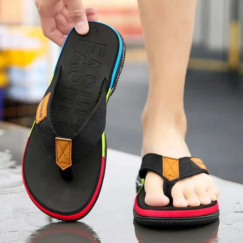 Chinelos Masculinos Estilo Casual Transfronteiriço em Linho, Versão Aprimorada, Confortáveis e Respiráveis, Sandálias Slip-On para o Verão