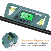 Compact Inclinometer Digital Inclinometer Angle Finder Gauge Spirit Level Bottom Magnet Data Hold Bright LCD Display