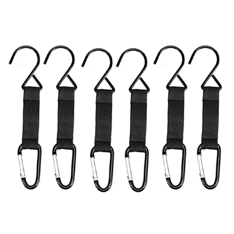 

6 Pcs Fence Hooks for Baseball Bag, Hooks with Nylon Safety Buckles Fence Hooks for Outdoor Sports Baseball,Softball