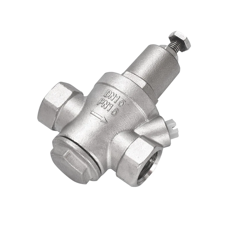 High Pressure Adjustable Water Pressure Reducing valve with gauge stainless steel Forged Piston Pressure Reduce Valve