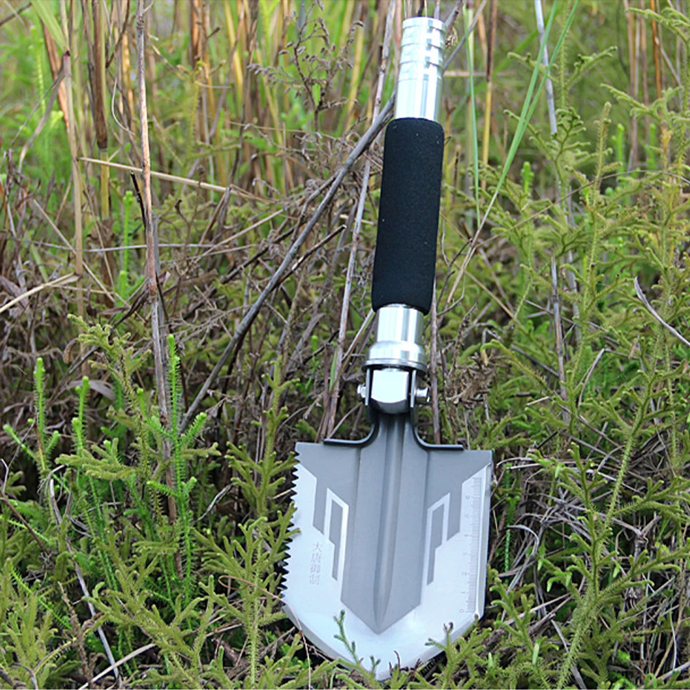 

Folding Shovel Compact Camping Gardening Small Engineering Silver Survival Beach Tool Multi tool Shovel Digging Picking Anti