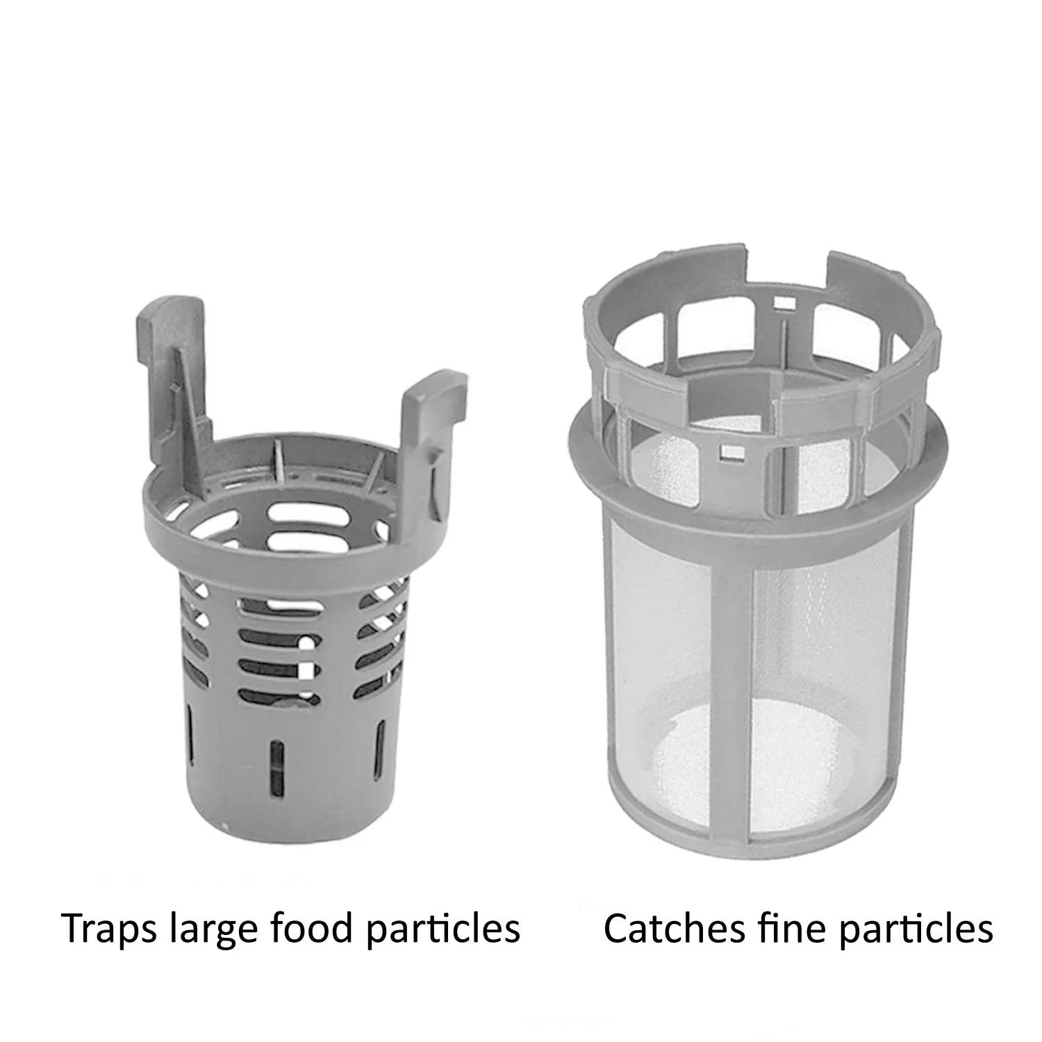 1 Set Dishwasher Central Drain Mesh Filter Complete Unit Compatible with Whirlpool Ariston/Indesit/Hotpoint C00256571 C00256572 - view 2