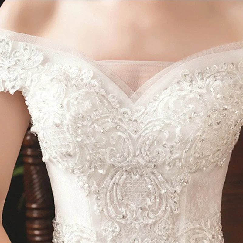 2026 نمط جديد الزفاف ذيل السمكة فستان الزفاف المرأة الخامس الرقبة الفرنسية التخسيس فساتين الزفاف الرسمية للعرائس حسب الطلب