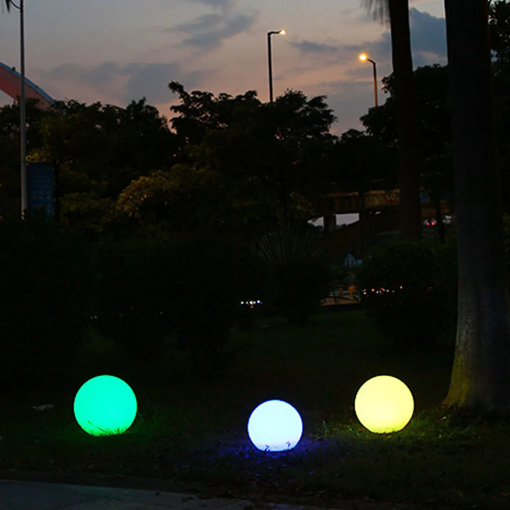 

20Cm Led Luminous Globe Light Waterproof Round Lamp For Outdoor Garden Lawn Balcony Walkway Decoration Solar Powered Pe Night