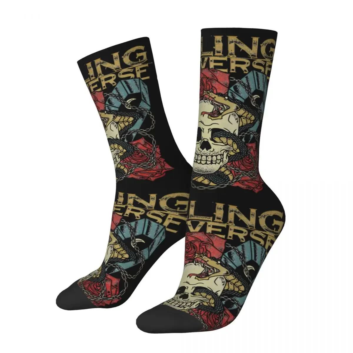 

Autumn Winter Casual Unisex Falling In Reverse The Death Vintage Socks Breathable Crew Socks