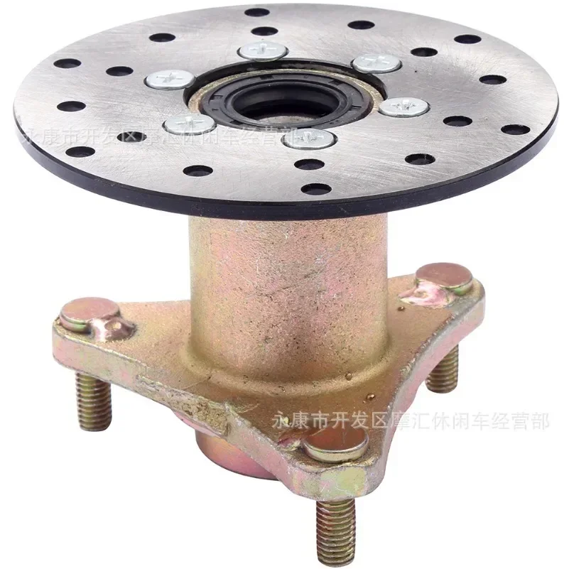 Front 15MM 4*M8 Stud Brake Wheel Hub & pad For 50cc 110cc ATV 6 7 8 Inch Rim Tire Go Kart Buggy Karting UTV Quad Bike Part