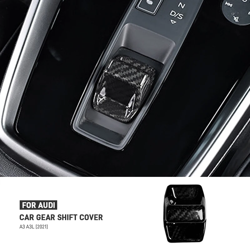 

Real Carbon Fiber Gear Head Shell Car Gears Shift Knob Trim Decorative Cover Sticker For Audi A3 S3 RS3 8Y 2021 2022 2023 2024