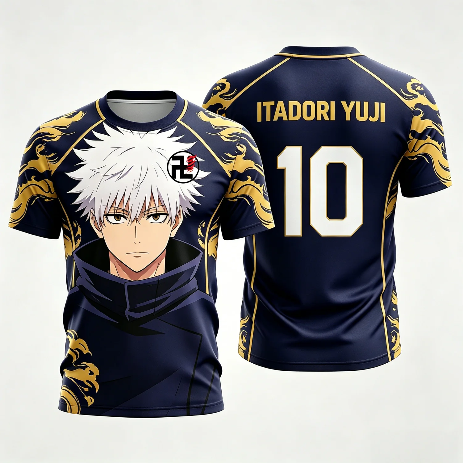 

2026 Summer Jujutsu Kaisen Retro Cosplay T-shirt Men's 3D Printed Jiu Jitsu Short-sleeved Family Unisex Children's Sports Shirt