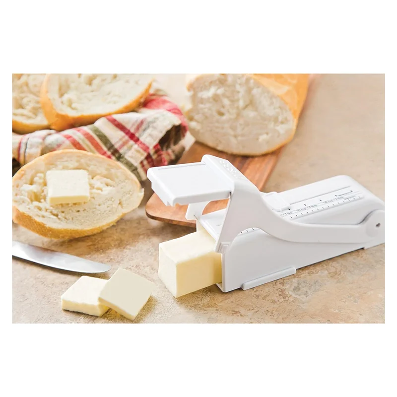 AT29-Butter Cutter Slicer Measuring Dispenser And Keeper Cheese Toast Separator