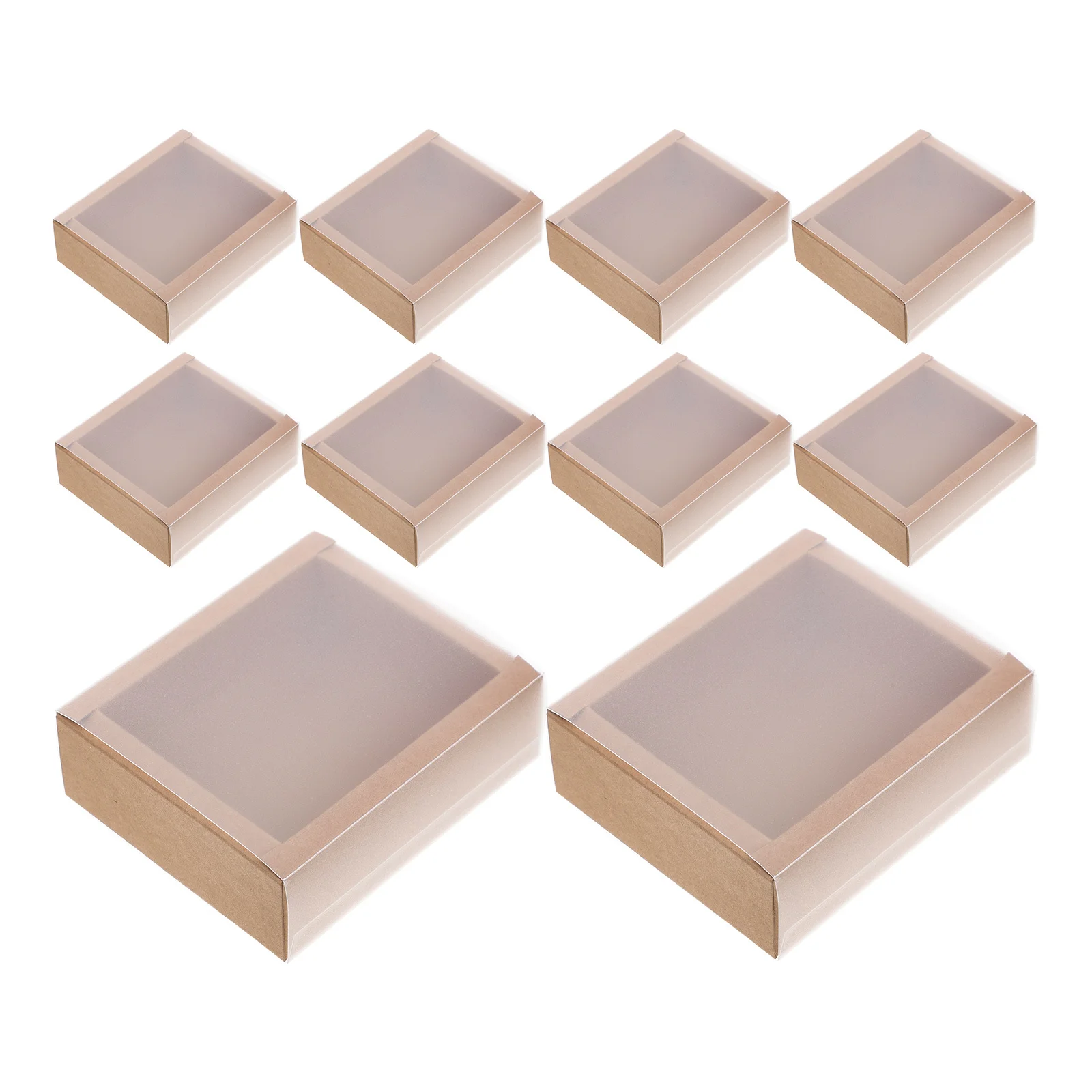 

10 Pcs Drawer Rustic Tea Storage Boxes Takeaway Cake Organizer Container Packaging