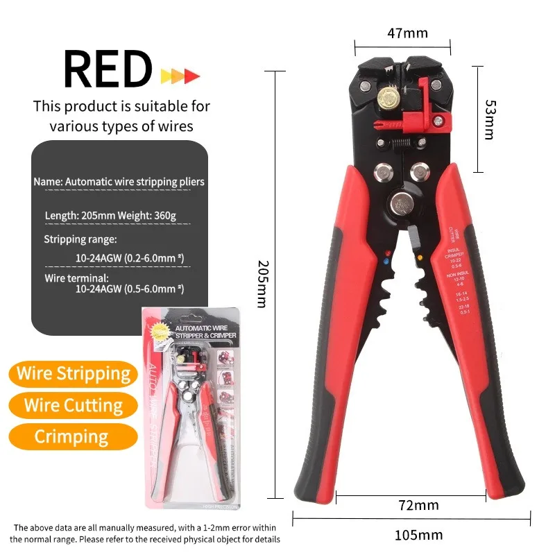 Self Adjusting Multifunctional Wire Stripper 5 In1 Stripping Cutter Crimping Cable Wire Electrician Repair Tools Sturdy Durable