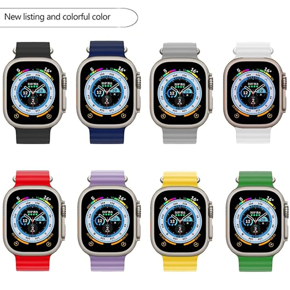 حزام المحيط الأصلي لساعة أبل 45 مللي متر 49 مللي متر 44 مللي متر 41 مللي متر 40 مللي متر 38 44 40 مللي متر 1:1 كوريا iWatch سلسلة 10 9 se 8 الترا 2 العصابات