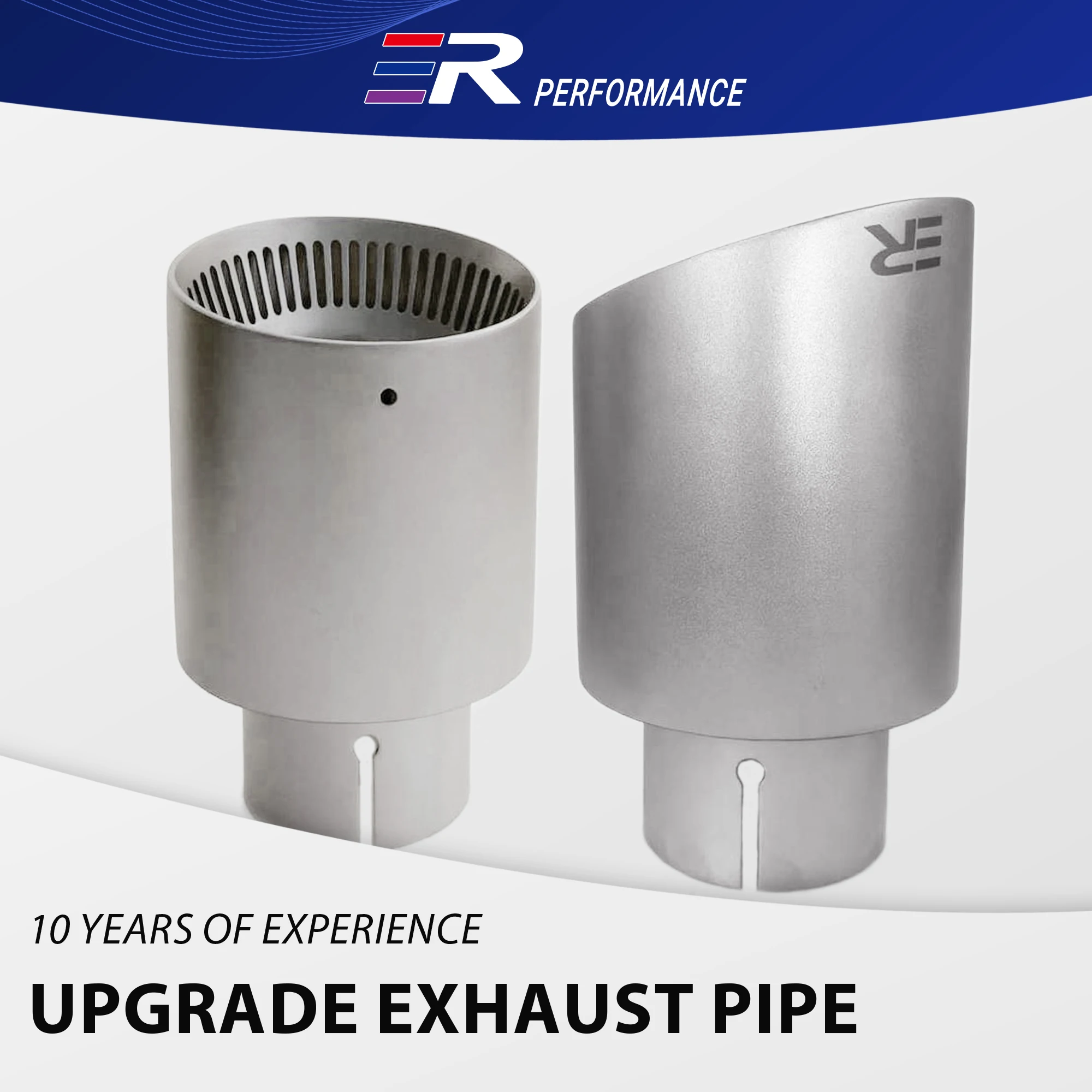 1PC Universal Stainless Steel Strip-type Hole Exhaust Tips For Modify Cars Accessories Upgrade Muffler Pipe Tail Tip Nozzles