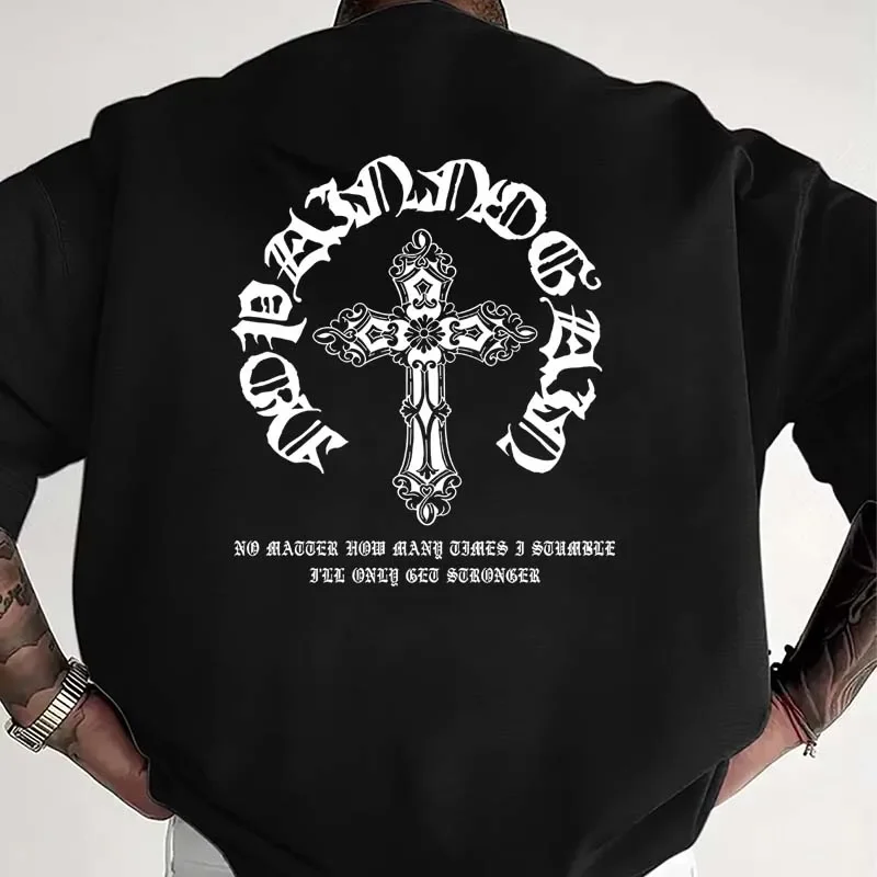 Men's Clothing Retro Graphic Print T-shirt Summer Casual Fashion Gothic Streetwear Tops Crew Neck Short Sleeve Cotton Tees image 3