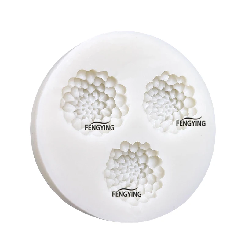 Flower Dahlia Silicone Cake Baking Mold Sugarcraft Chocolate Cupcake Resin Tools Fondant Decorating Tools