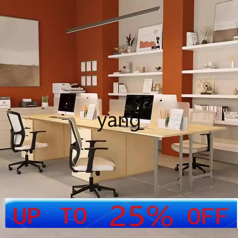 

Lmm simple modern office computer desk multi-layer drawer conference table workbench