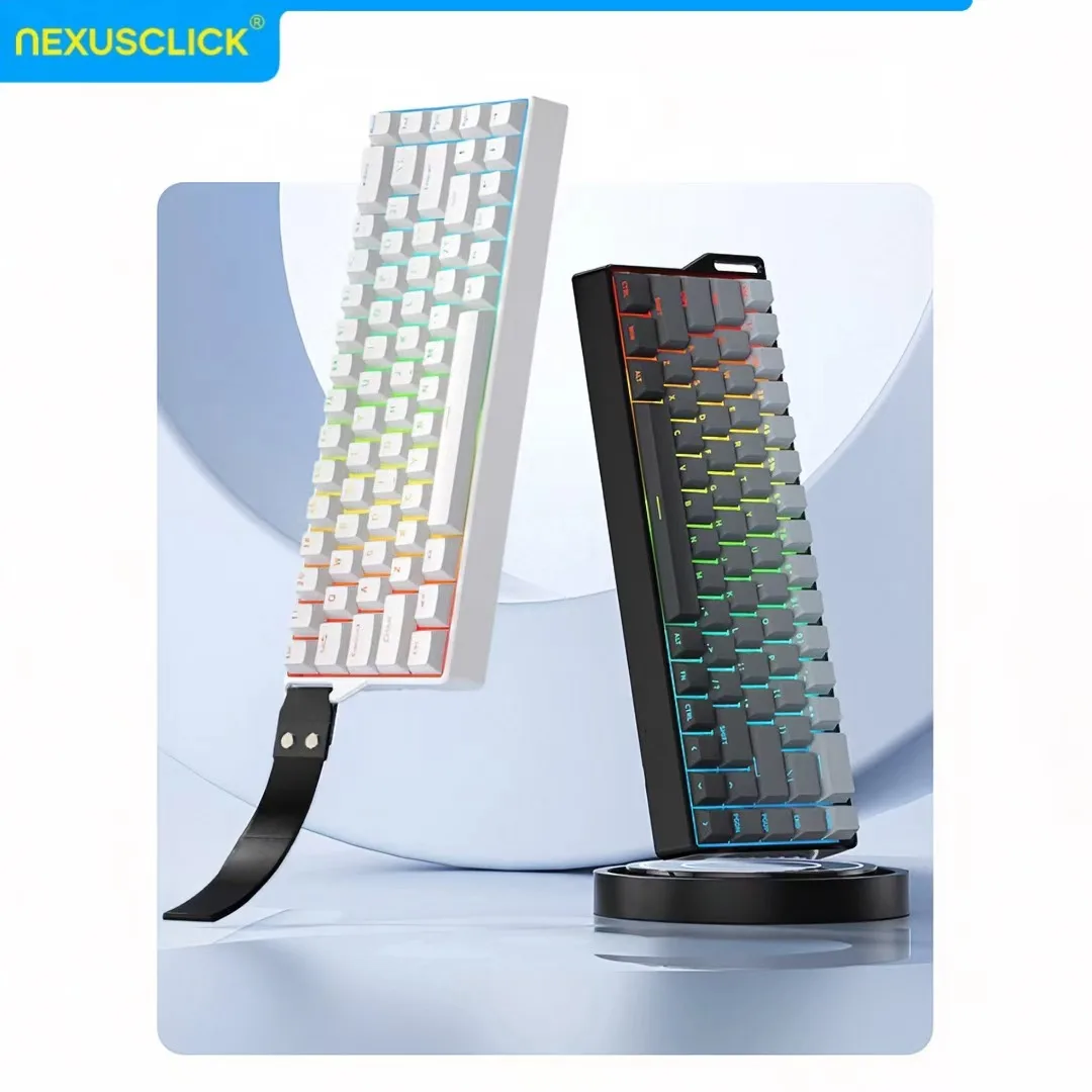 

Механическая клавиатура NexusClick K68 с магнитными переключателями, 8000 Гц, низкая задержка, для игр с высоким фреймрейтом, настраиваемая, с возможностью горячей замены, для киберспорта