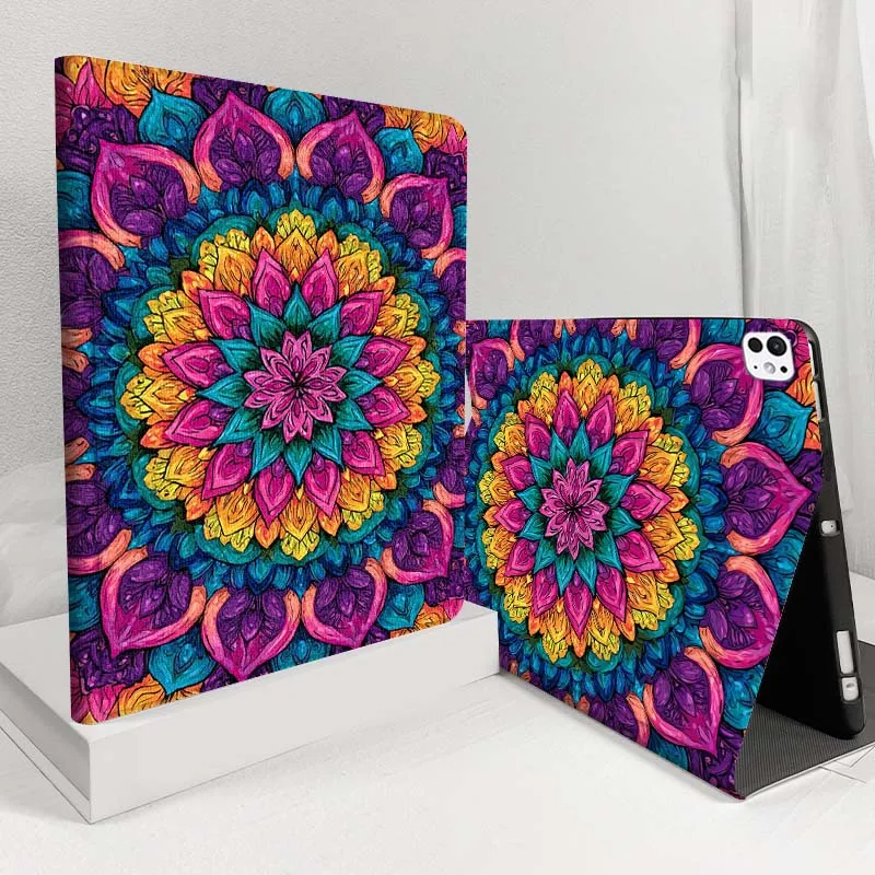 

Colorful mandala flower For iPad Pro Air 5 4 3 13 11 8 7 6 5 10th 7th 6th 10.5 12.9 10.9 Tablet Case