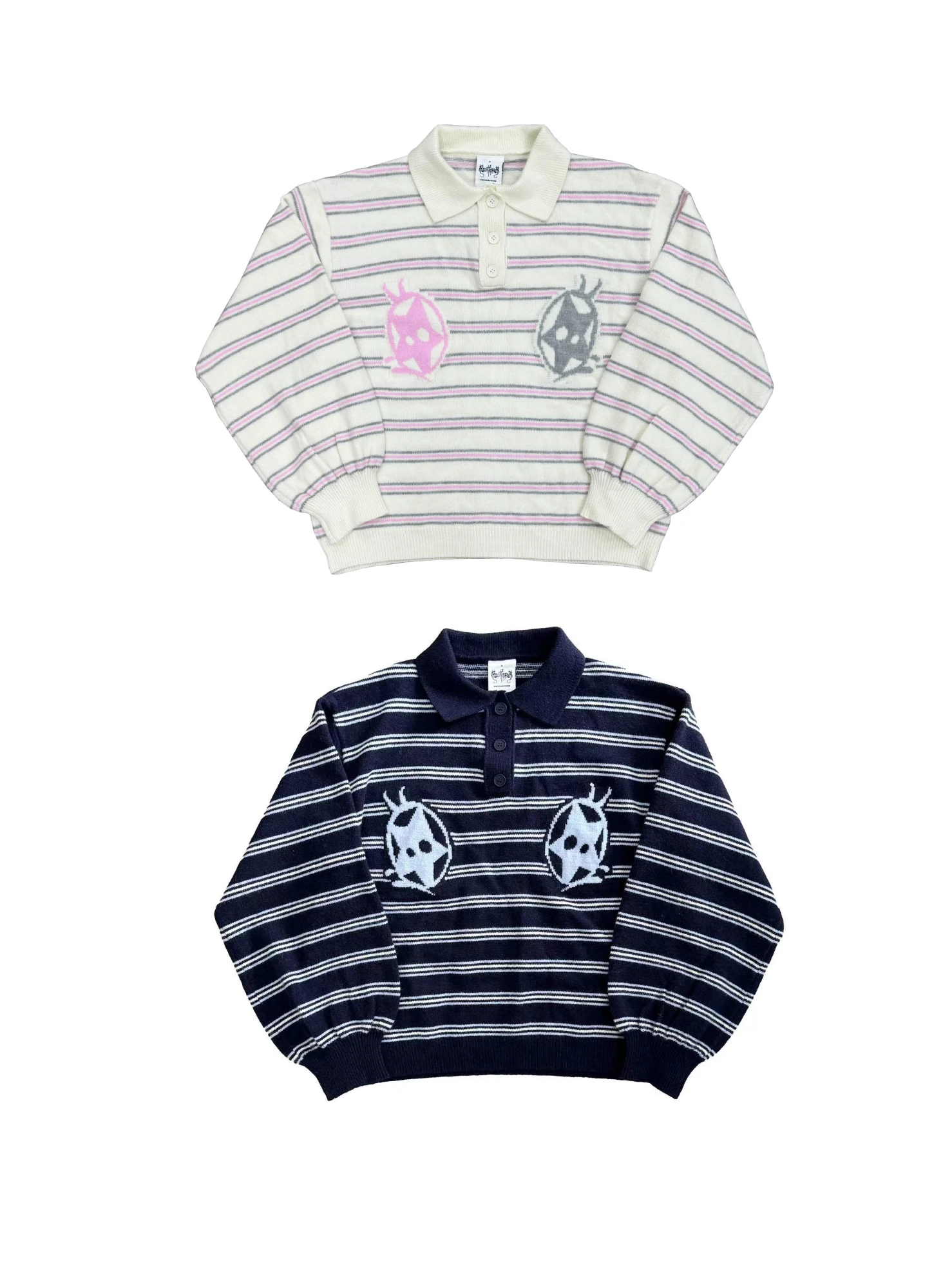 

FourFor Star Eyes Sweater Casual Loose Fit Striped Knitwear Ne Long Sve Thiened Autumn Winter Women's Faion