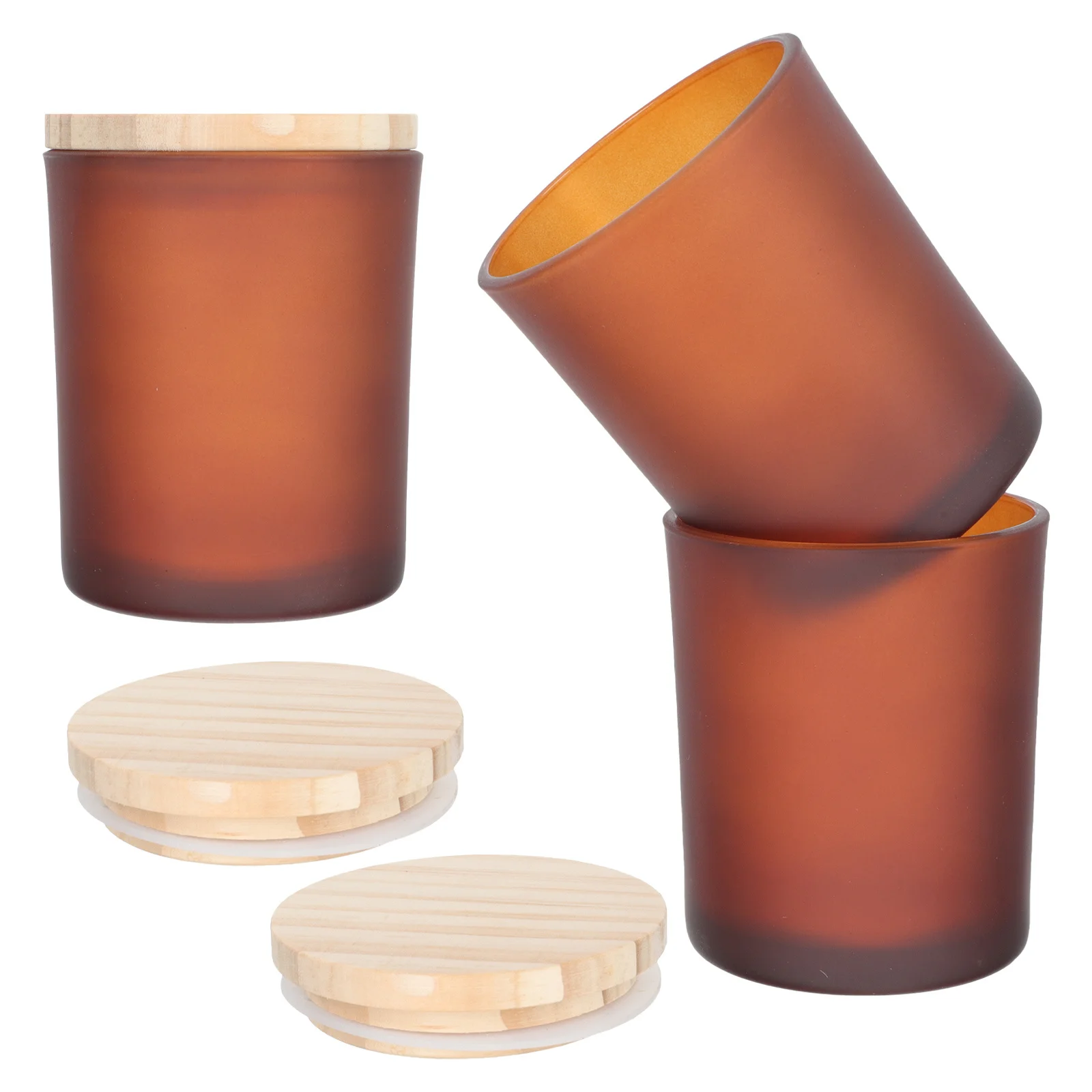 3set Glass Cup Frosted Aromatherapy Holder For Romantic Table Decor Dining Home Stylish Candlelight Dinner Supply