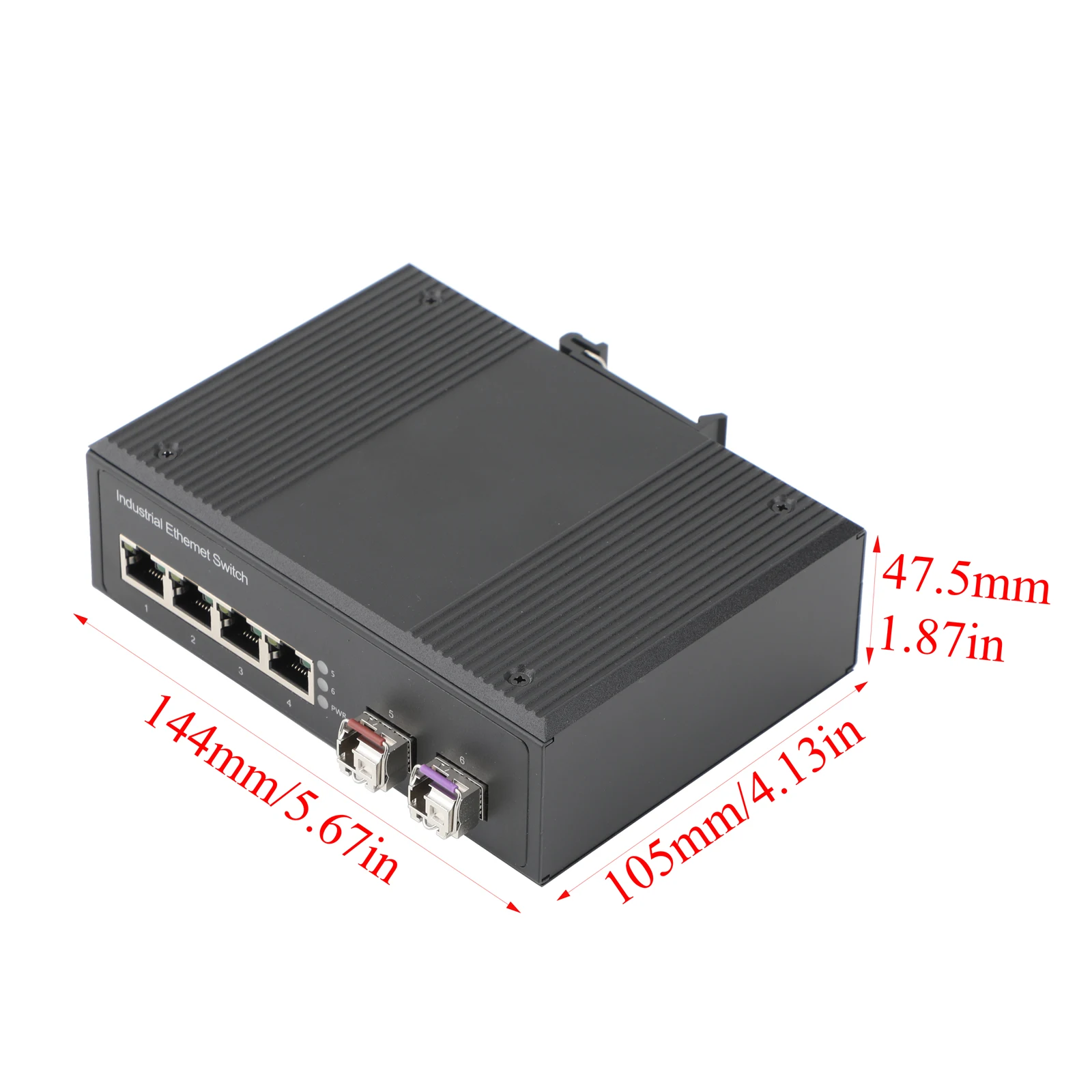 جيجابت SFP جهاز إرسال واستقبال صناعي كامل المدارة 2 SFP إلى 4 POE 10/100/1000M محول الألياف البصرية 550M/2KM/3KM وحدات