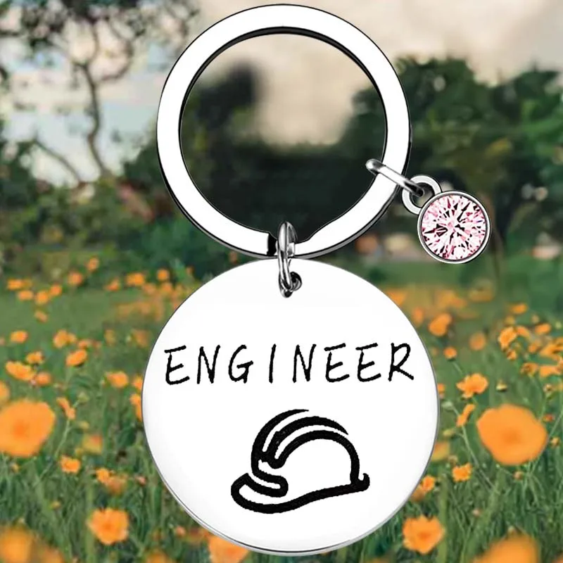 Engineer Gift Key Chain Ring Construction Helmet keychains pendant Construction Worker Jewelry Engineering Gift