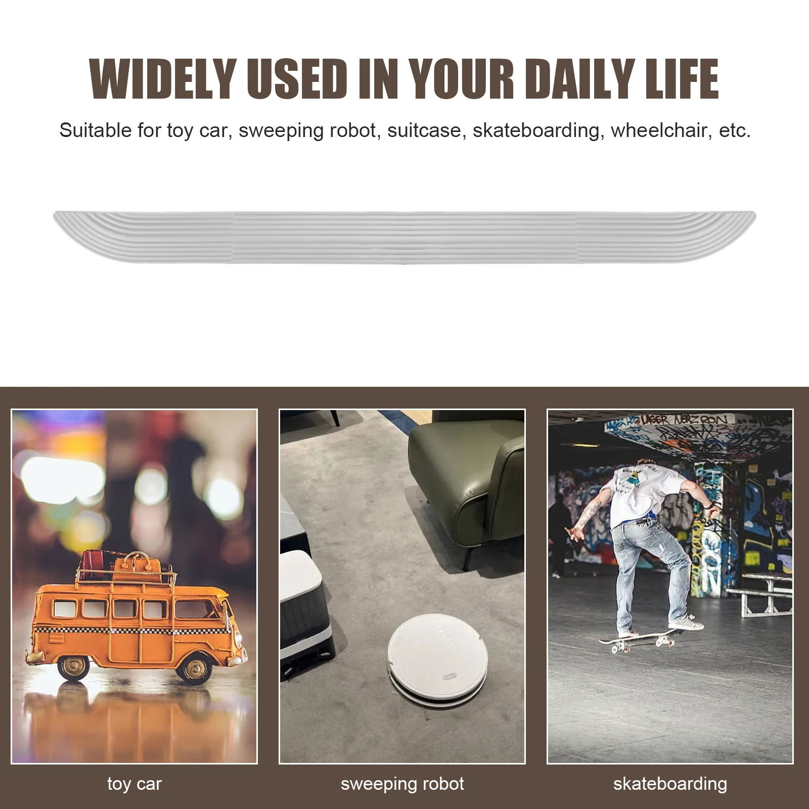 

1 Set Robot Vacuum Cleaner Threshold Pad Rubber Ramp For Home Entry Sweeping Robot Ramp Cushion Threshold Ramps Health Care