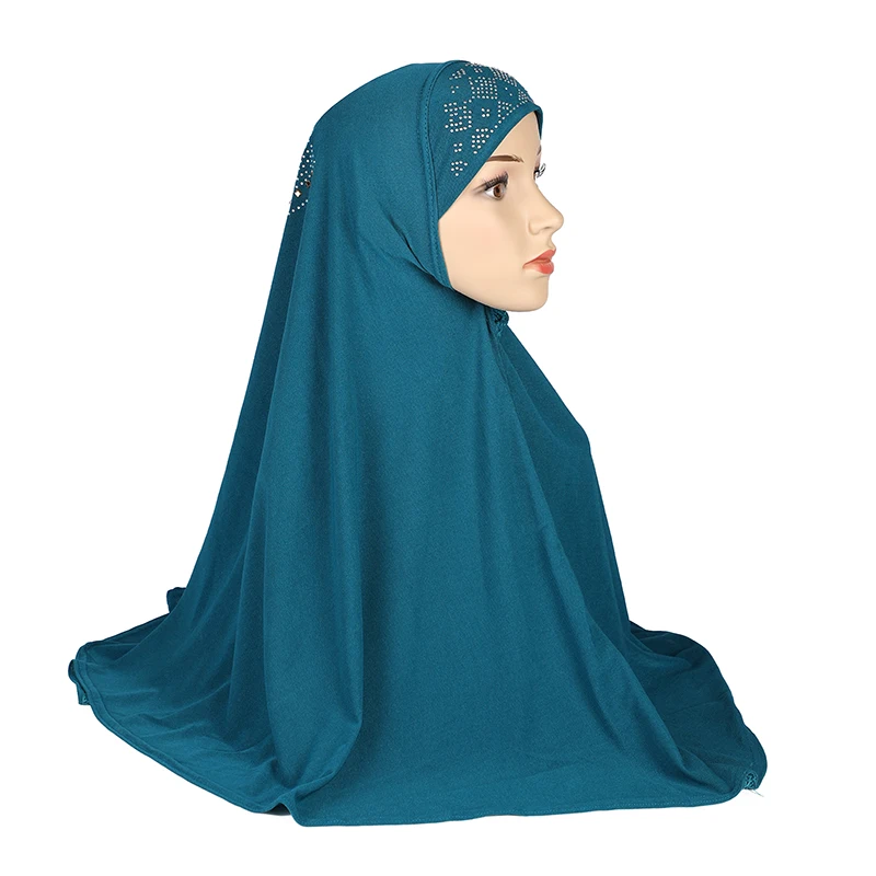 H108 Adults medium size 70*70cm pray hijab muslim hijab scarf islamic headscarf hat armia pull on headwrap