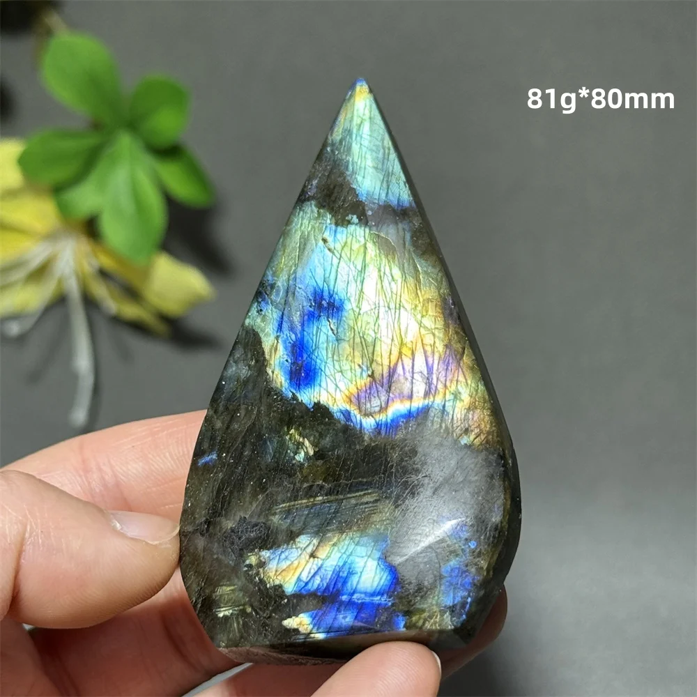 Natural Mineral Crystal Labradorite Free-Form Torch Handmade Carving Home Decor  Spiritual Healing Chakra Spiritual Meditation