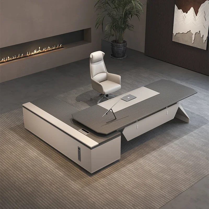 Boss table Simple modern general manager's room President's single desk Light luxury high-end desk Office furniture