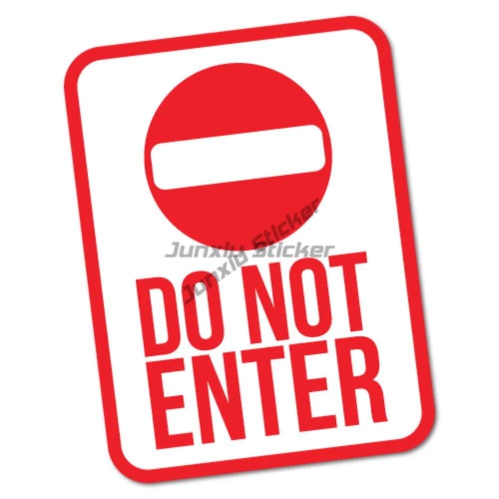 

Do Not Enter Sticker Decal Safety Sign Car Vinyl Waterproof Decals Personalised Sticker Camping Car Funny Decor