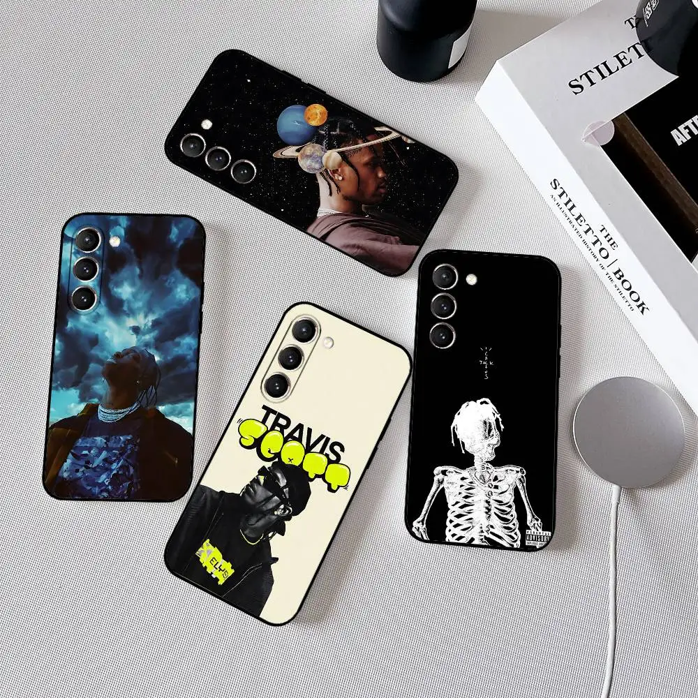 

T-Travis S-Scott Rapper Phone Case Black Ultra-thin Shockproof Case For Samsung S24/S25/S22/S30/Note20/Lite/Ultra/5G/Plus/FE